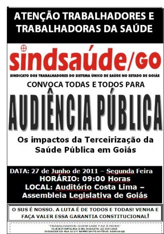 SINDSAÚDE  de Goiás cobra do Governo reposição salarial